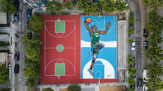 Σεπόλια: Το γήπεδο μπάσκετ με το εντυπωσιακό γκράφιτι του Αντετοκούνμπο