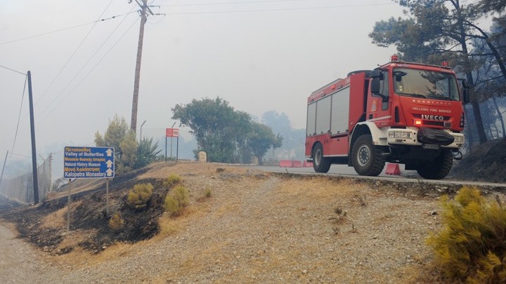 Μήνυμα από 112 για ακραίο κίνδυνο πυρκαγιάς σήμερα στη Ρόδο