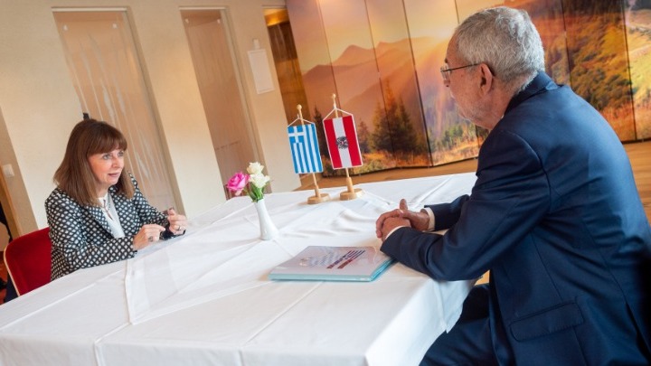 Συνάντηση Σακελλαροπούλου με τον Πρόεδρο της Αυστρίας (pic)